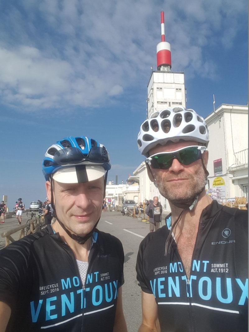 Bill and James at Mount Ventoux, Provence