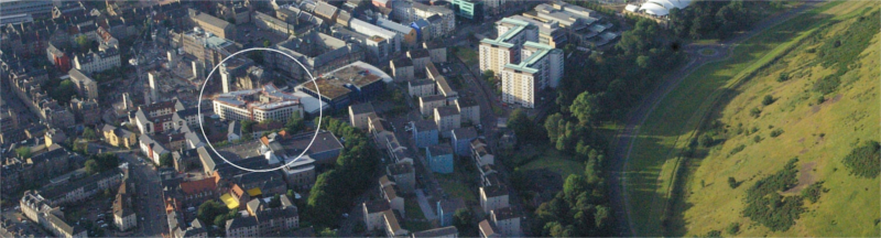 Aerial Photo of the postgradudate student housing at Holyrood South